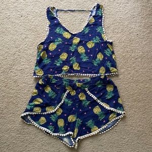 2-pc pineapple print summer set